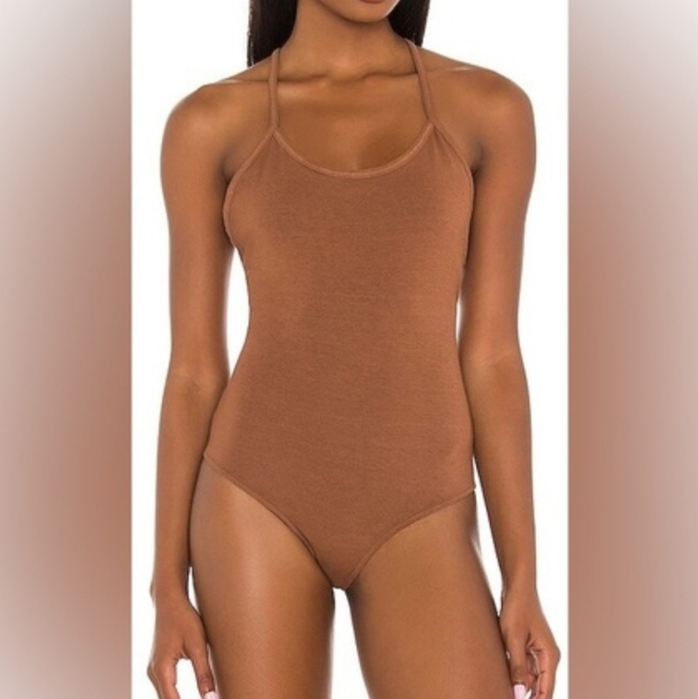 Agolde Sz Xs Brown Dhalia Bodysuit Euc